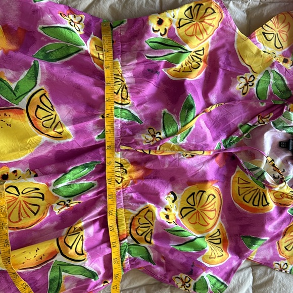 Donna Morgan Lemon Printed Flutter Cap Sleeve Ruffled Tiered Dress Size 12 - Picture 5 of 6